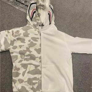 white bape hoodie
